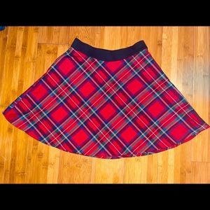 Cute n Fun Red Plaid Skirt Forever 21